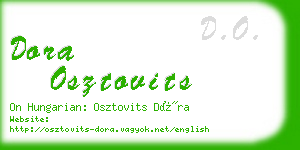 dora osztovits business card